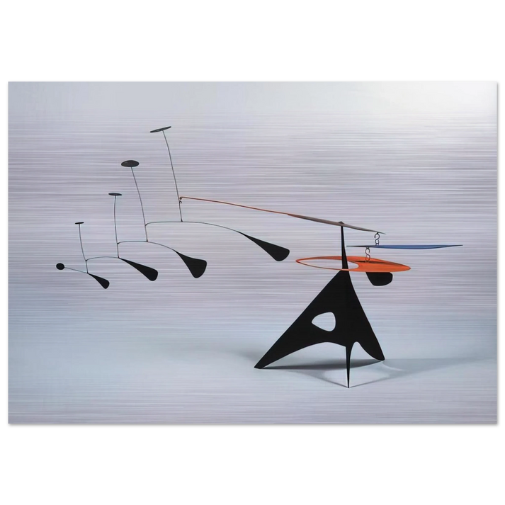 BLUE FEATHER 1948 - Alexander Calder Brushed Aluminum Print - 70x100 cm / 28x40 inches | Alexander Calder Aluminum Print | Alexander Calder Prints