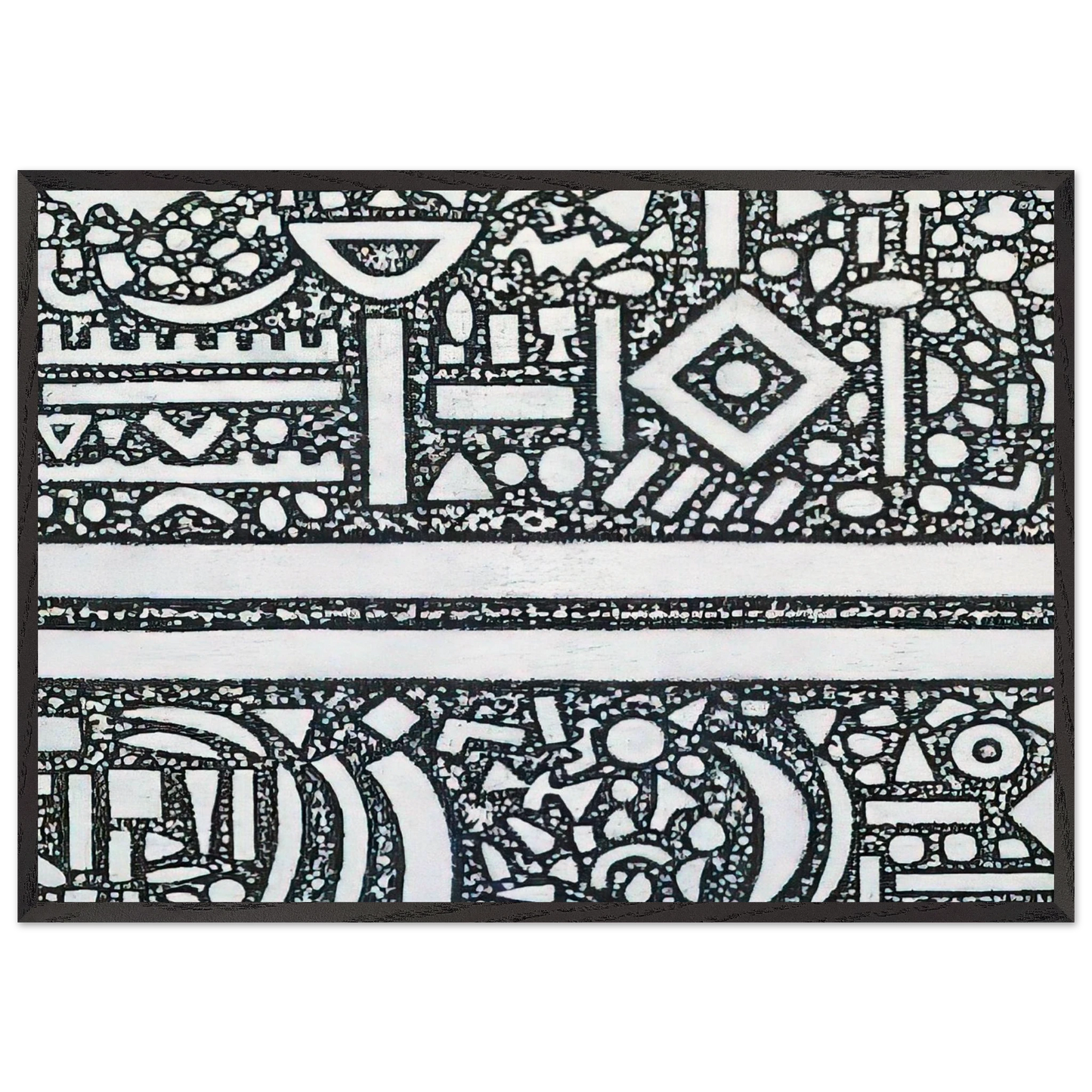 From the Edge of Darkness - 1992 - Richard Pousette-Dart 70x100 cm / 28x40 inches Framed Art Print – Black Wooden Frame