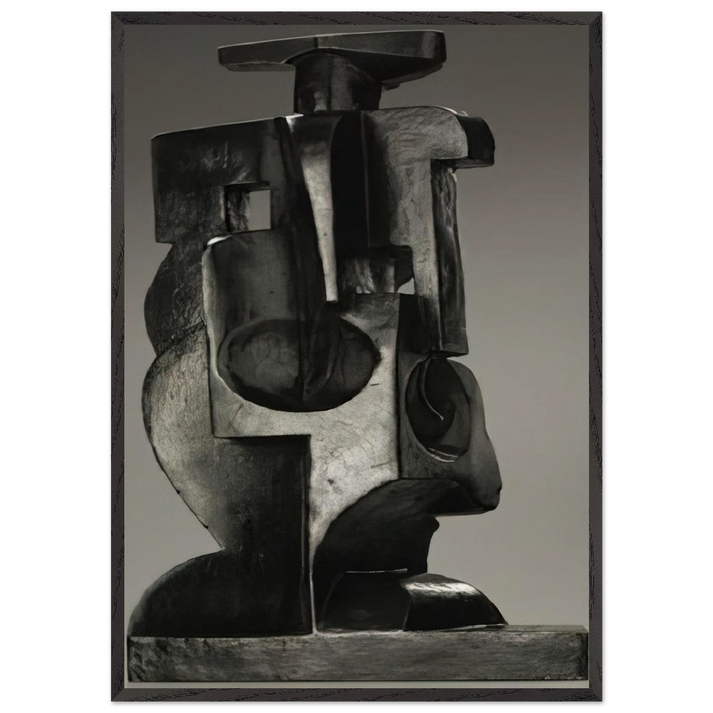 HARLEQUIN 1918 - Juan Gris 70x100 cm / 28x40 inches Framed Art Print – Black Wooden Frame