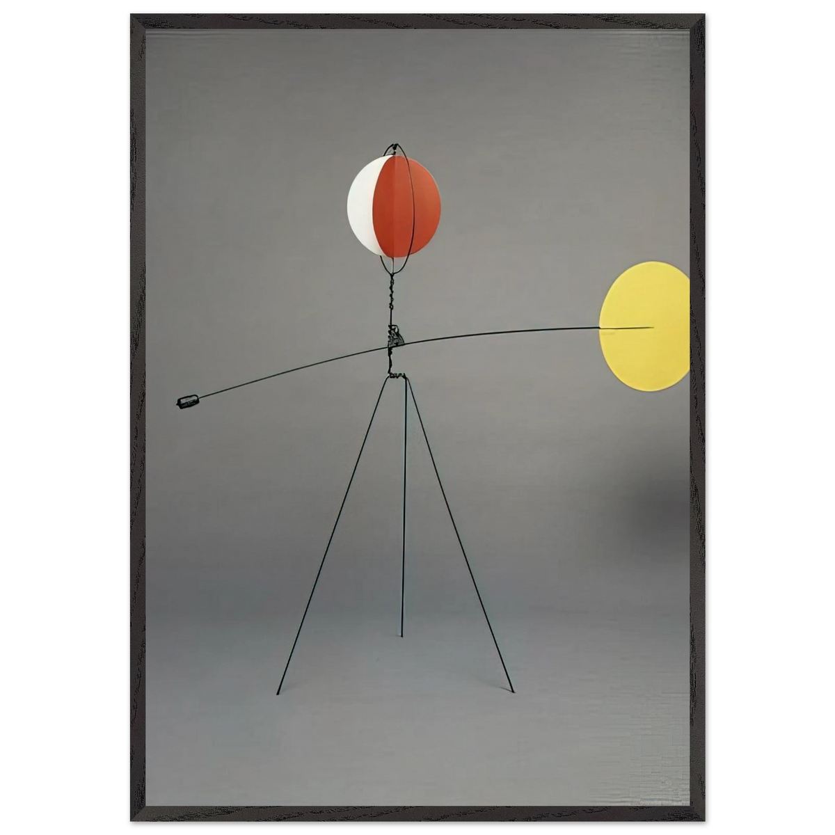 RED AND YELLOW VANE 1934 - Alexander Calder 70x100 cm / 28x40 inches Framed Art Print – Black Wooden Frame