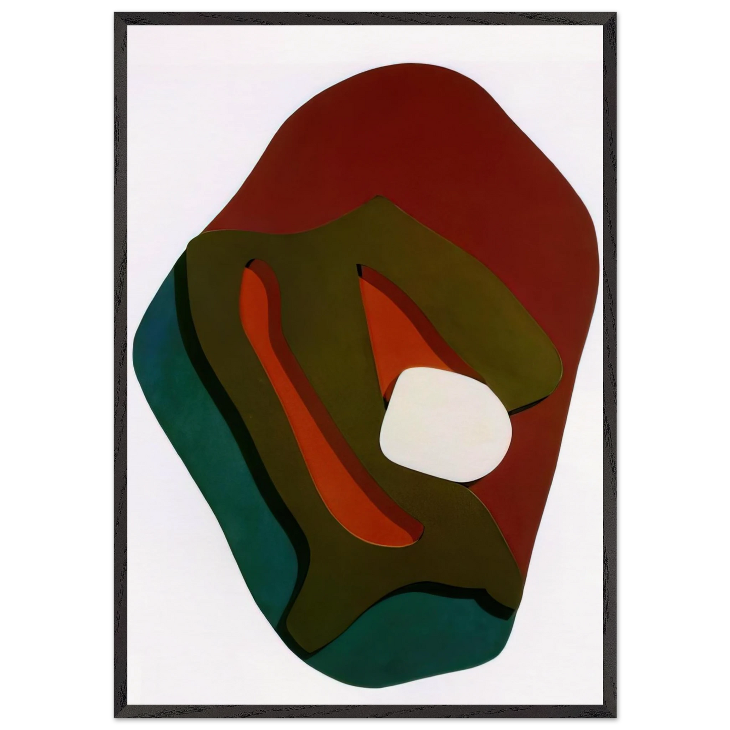 Terrestrial Forest Form - Jean Arp 70x100 cm / 28x40 inches Framed Art Print – Black Wooden Frame