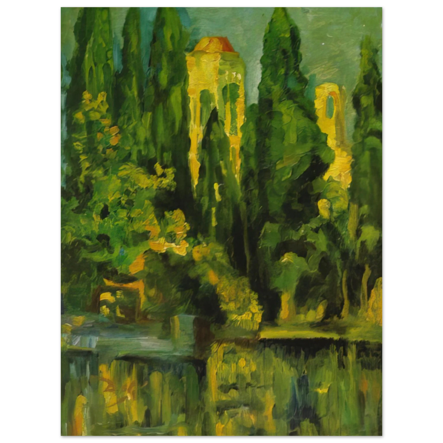 Salvador Dali - VILABERTRIN CHURCH TOWER 1919 75x100 cm / 30x40inches Fine Art Poster