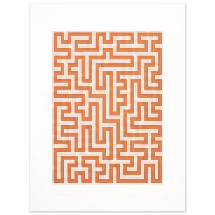 Anni Albers - RED MEANDER II 1971 75x100 cm / 30x40inches Fine Art Poster