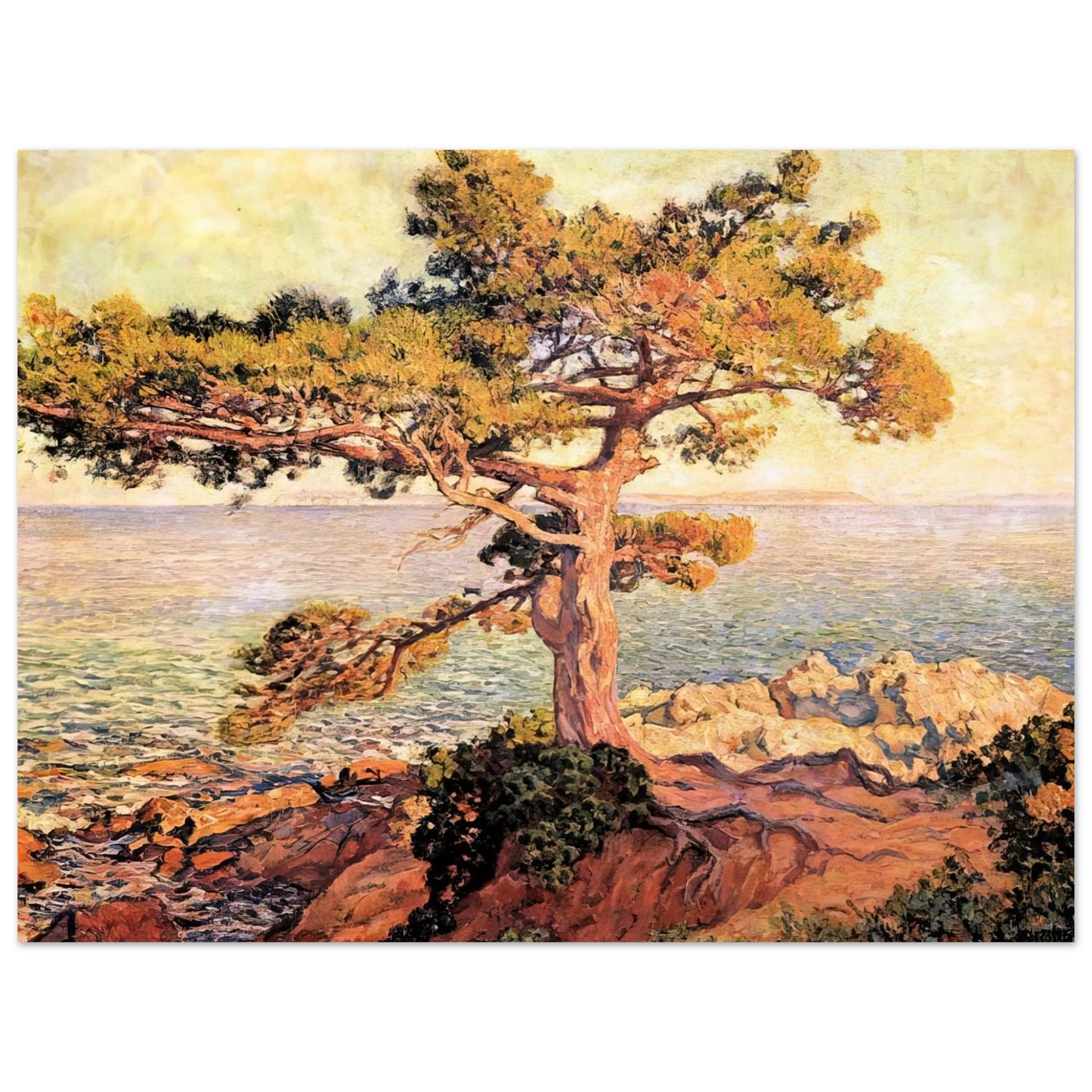 Theo van Rysselberghe - PINE BY THE MEDITERRANEAN SEA 1916 75x100 cm / 30x40inches Fine Art Poster