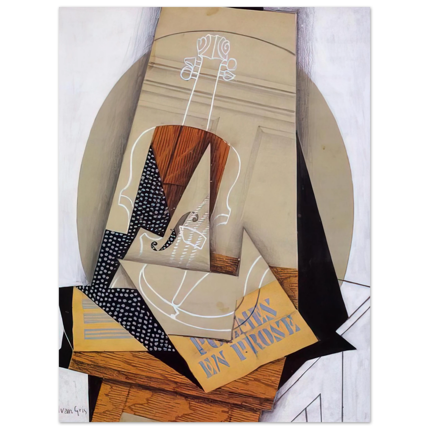 Juan Gris - COMPOSITION WITH VIOLIN 75x100 cm / 30x40inches Fine Art Poster