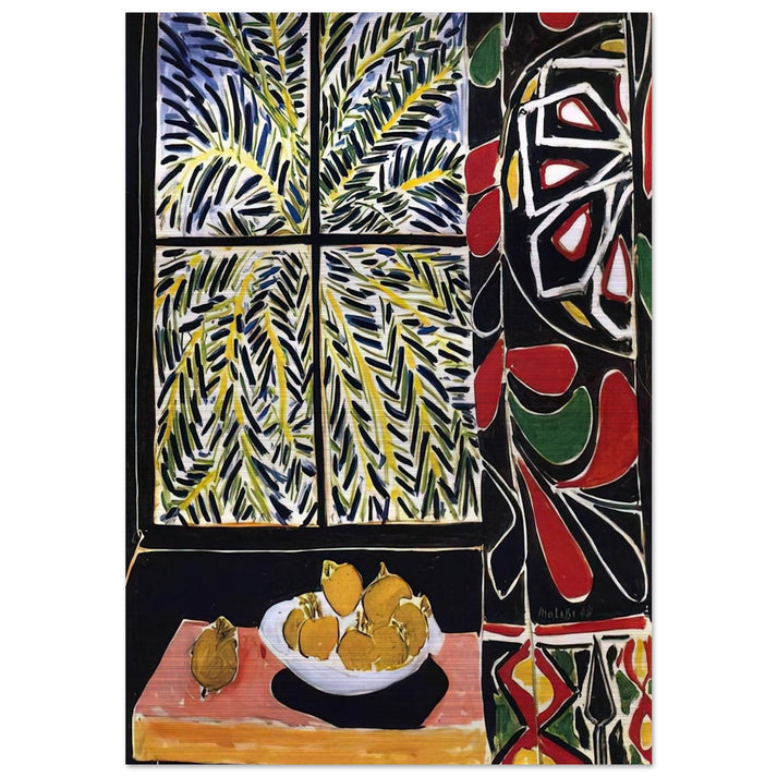 INTERIOR WITH EGYPTIAN CURTAIN 1948 - Henri Matisse Brushed Aluminum Print - 70x100 cm / 28x40 inches | Henri Matisse Aluminum Print | Henri Matisse Prints