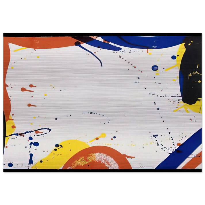Abstract Composition SF 61 - Sam Francis Brushed Aluminum Print - 70x100 cm / 28x40 inches | Sam Francis Aluminum Print | Sam Francis Prints