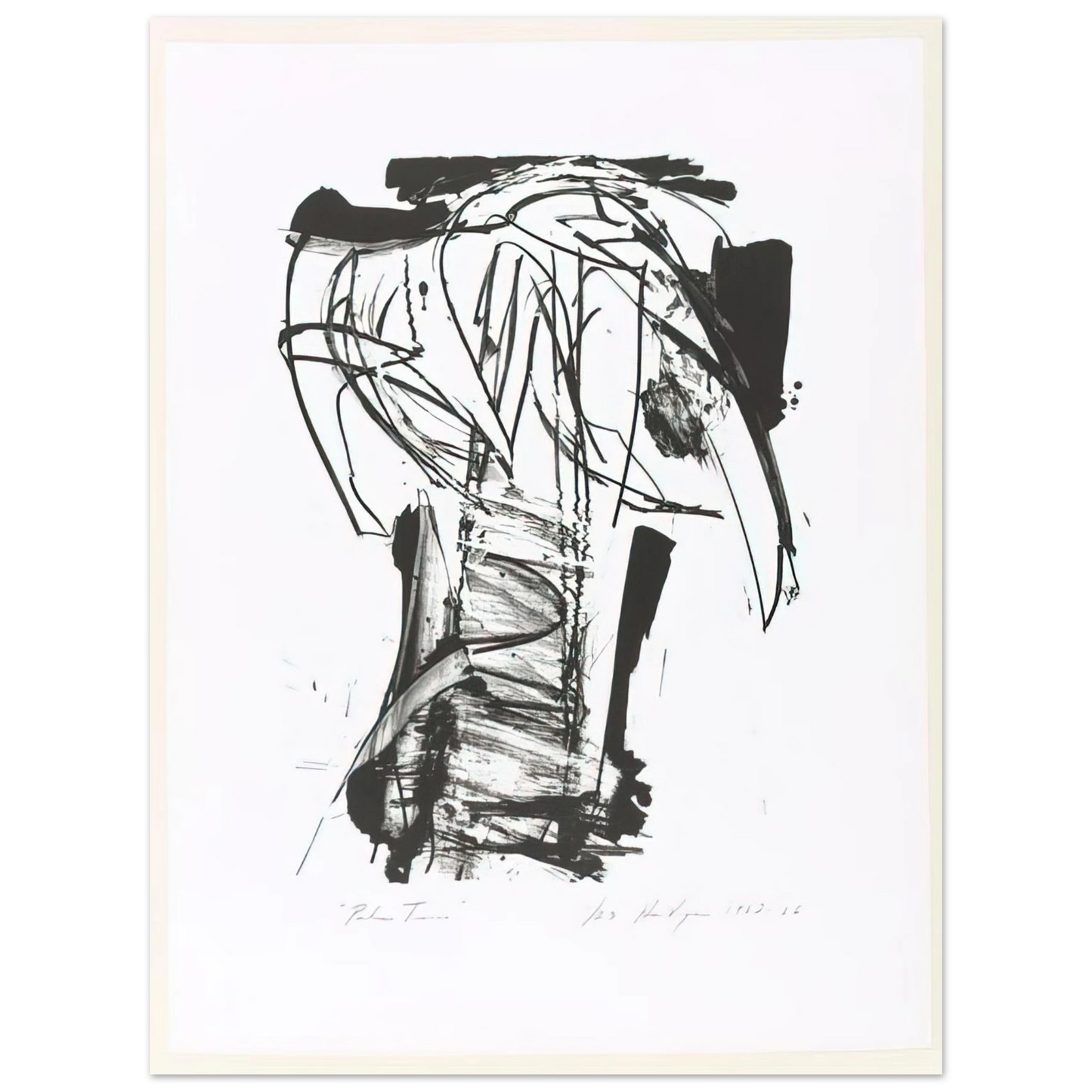 Grace Hartigan - PALM TREES FROM THE SERIES THE ARCHAICS 1966 75x100 cm / 30x40inches Fine Art Poster