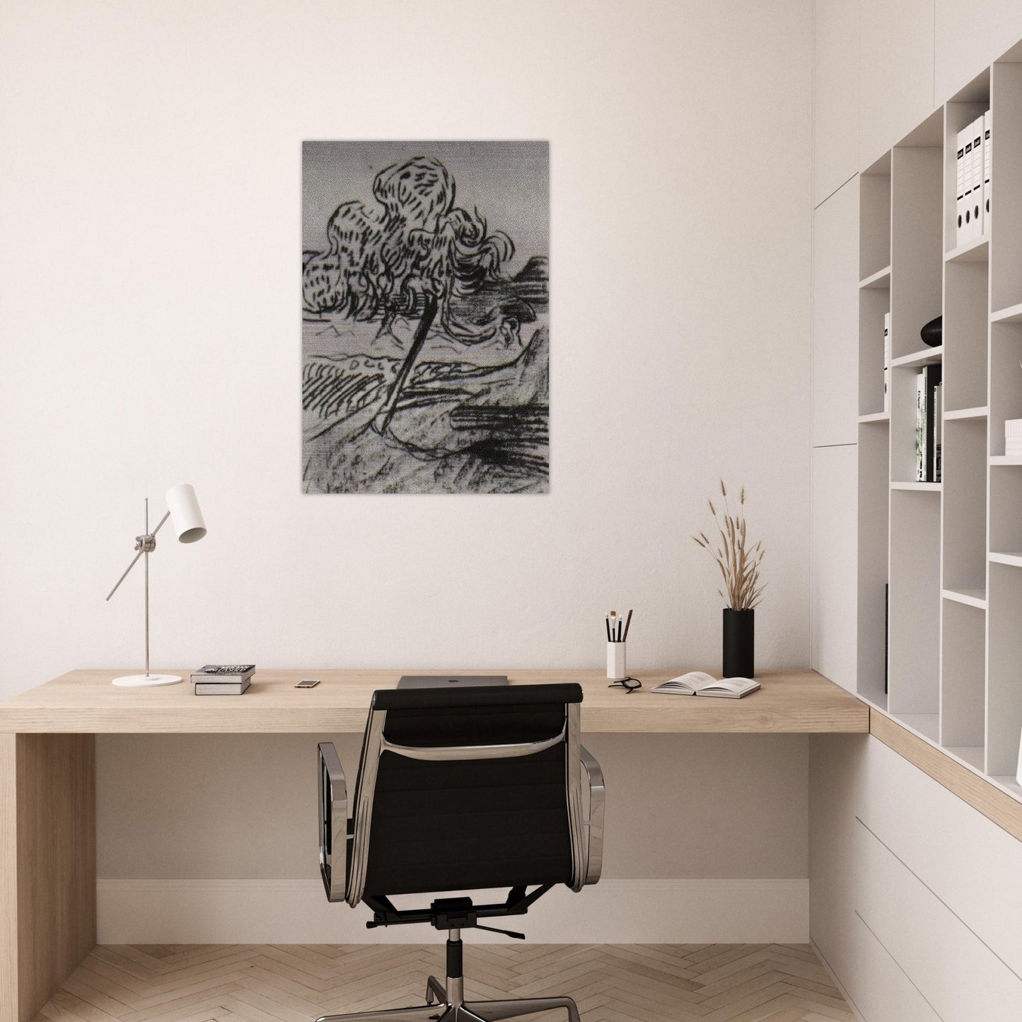 Study of a Fruit Tree - Vincent van Gogh Brushed Aluminum Print - 70x100 cm / 28x40 inches | Vincent van Gogh Aluminum Print | Vincent van Gogh Prints
