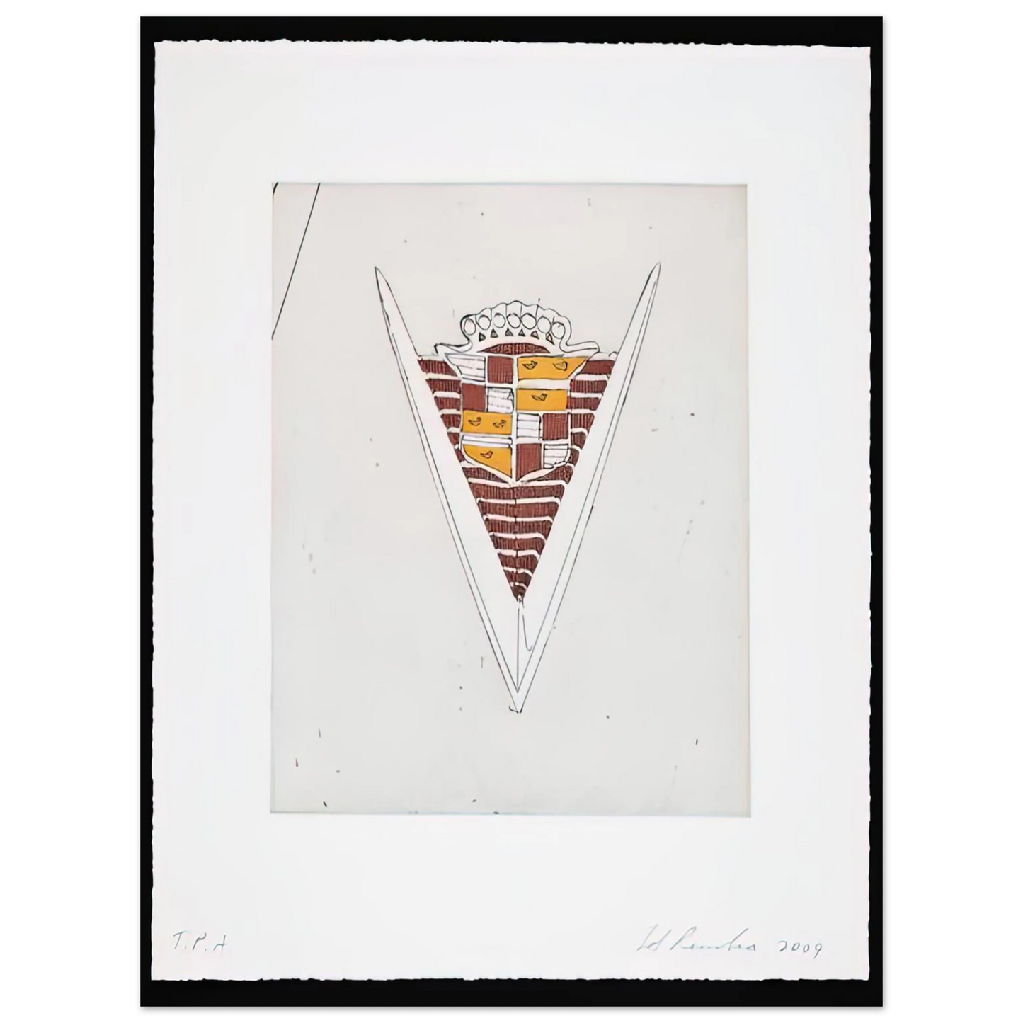 Edward Ruscha - CADILLAC MOTOR CITY SERIES 2009 75x100 cm / 30x40inches Fine Art Poster
