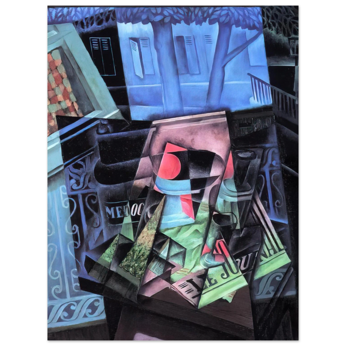Juan Gris - STILL LIFE BEFORE AN OPEN WINDOW PLACE RAVIGNAN 1915 75x100 cm / 30x40inches Fine Art Poster