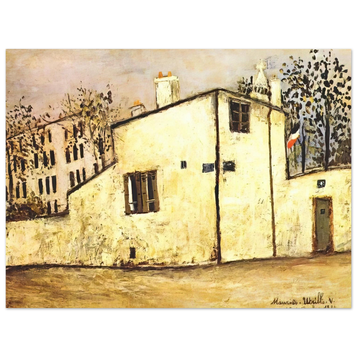 Maurice Utrillo - HECTOR BERLIOZ S HOUSE 75x100 cm / 30x40inches Fine Art Poster