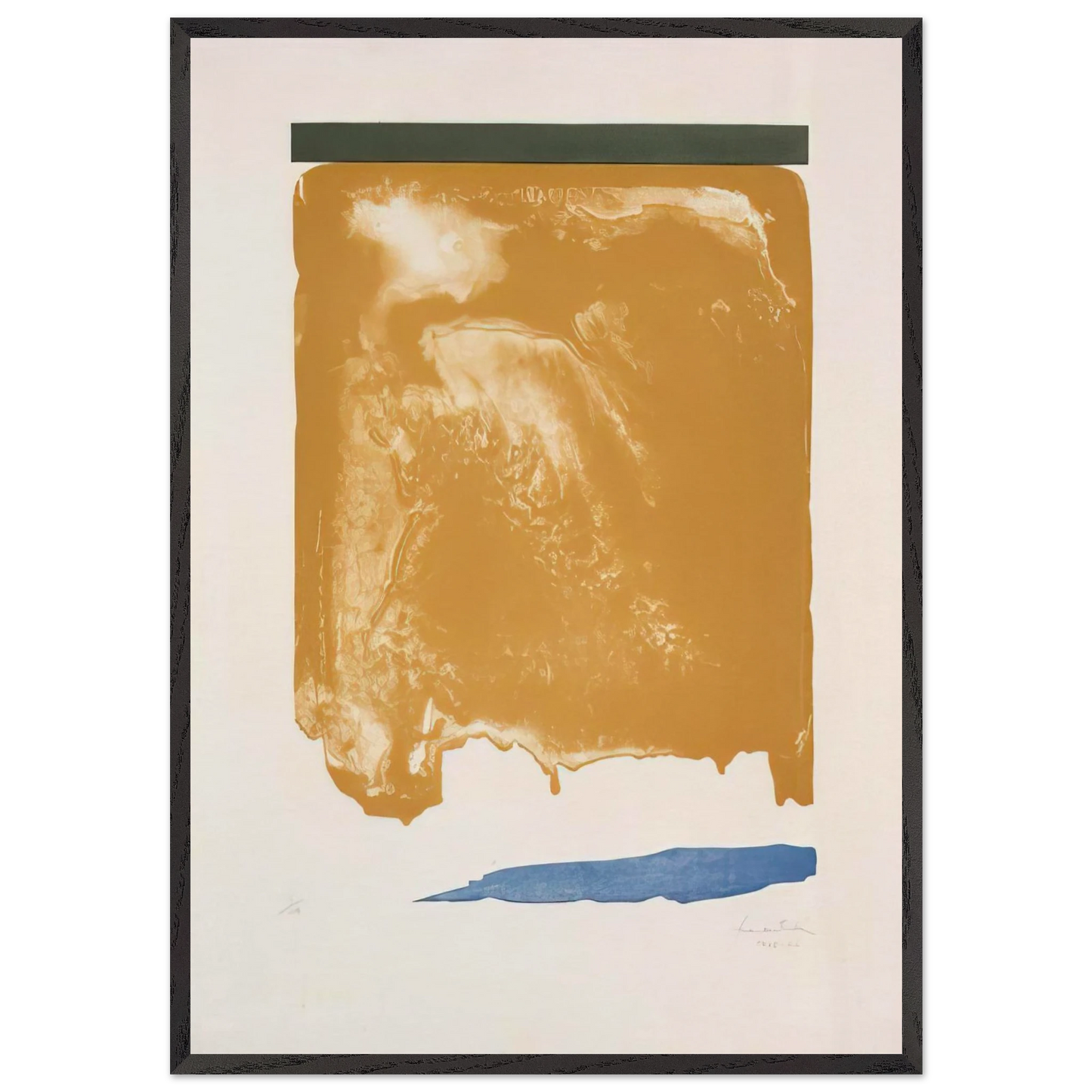 Persian Garden - 1966 - Helen Frankenthaler 70x100 cm / 28x40 inches Framed Art Print – Black Wooden Frame