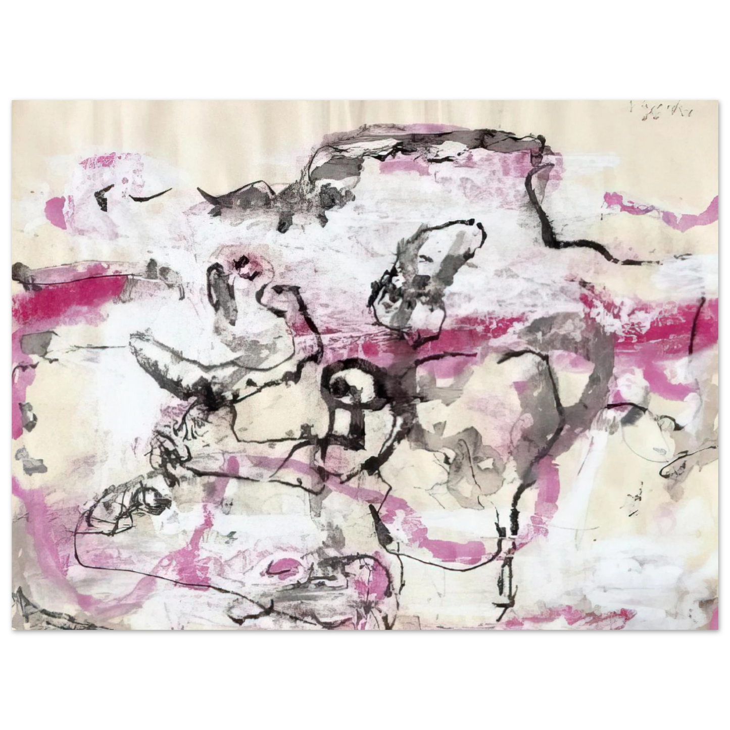 Emil Schumacher - EL-IX - 1966 75x100 cm / 30x40inches Fine Art Poster