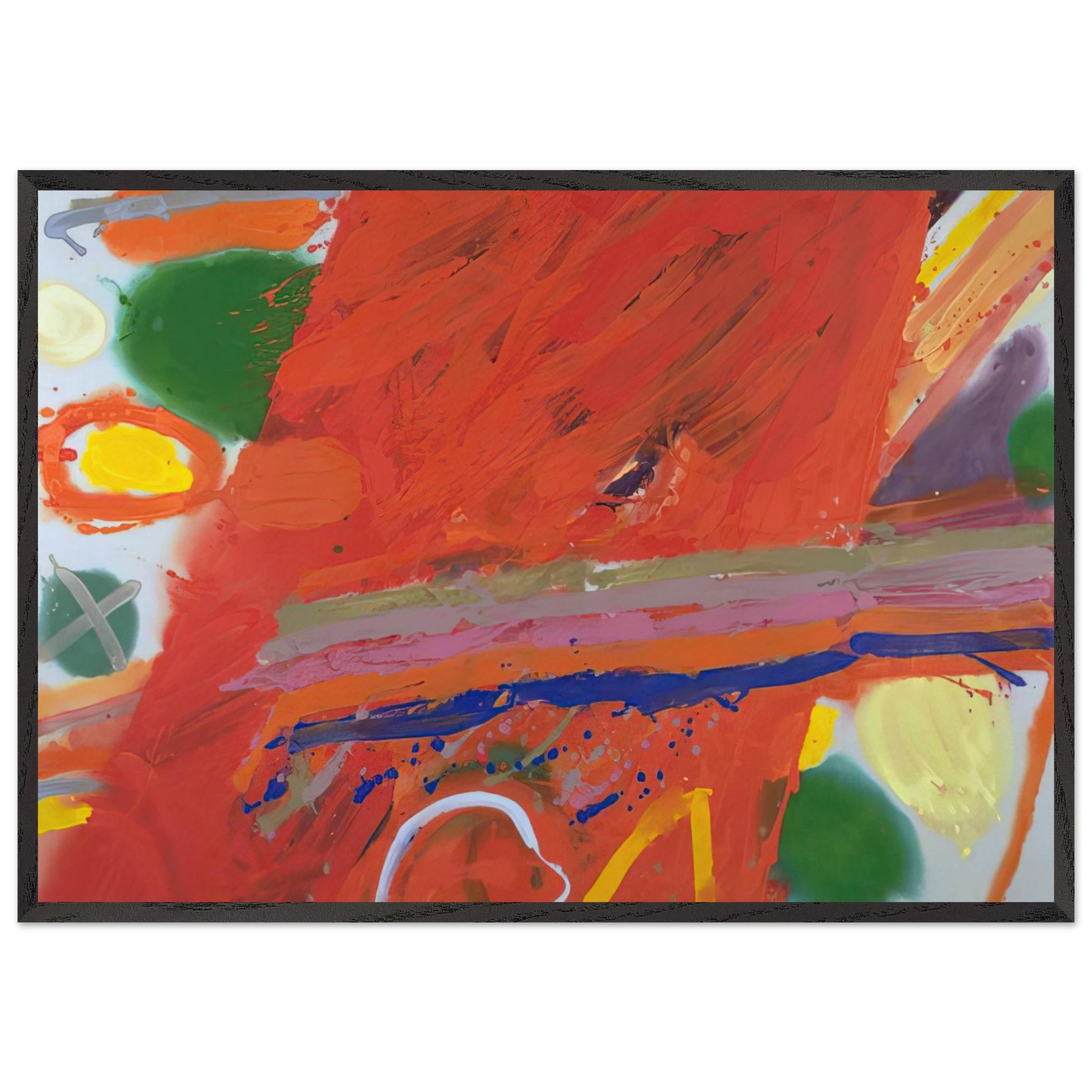 Empress - 1982 - Albert Irvin 70x100 cm / 28x40 inches Framed Art Print – Black Wooden Frame