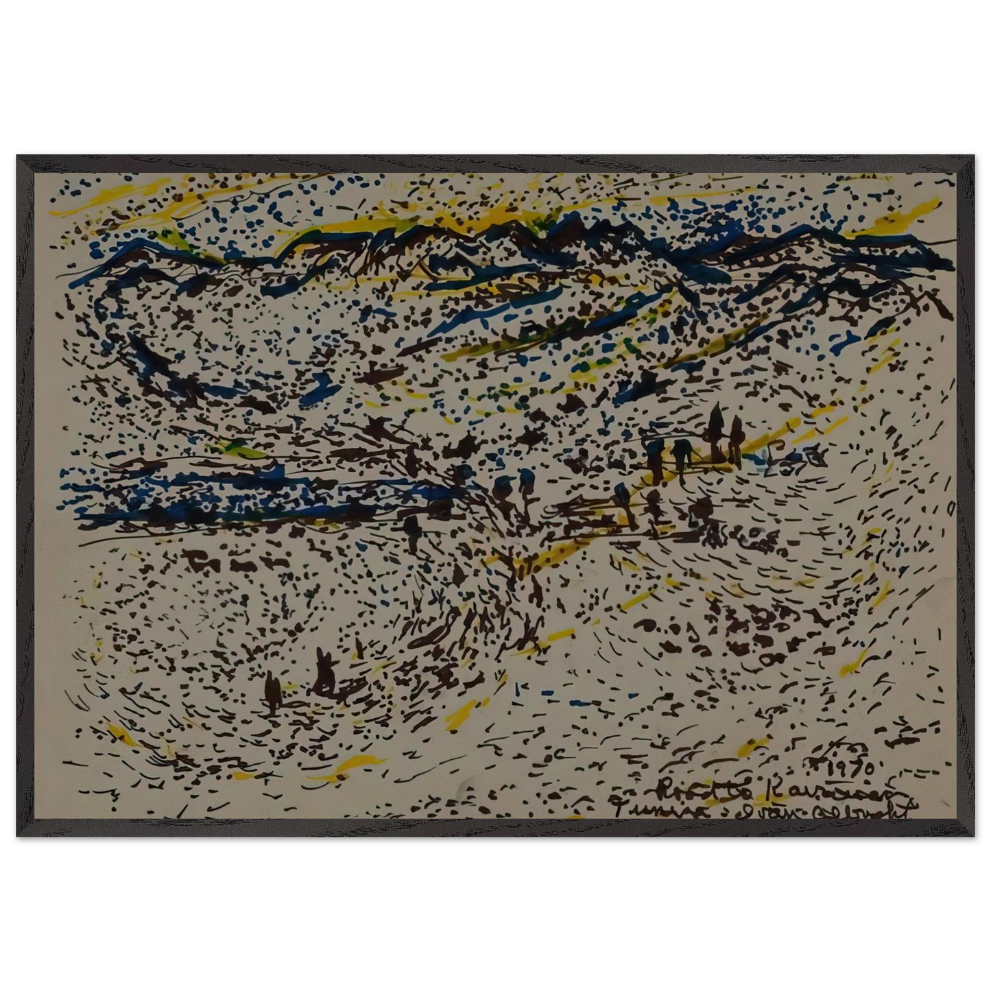 ROAD TO KAIROUAN TUNISIA 1970 - Ivan Albright 70x100 cm / 28x40 inches Framed Art Print – Black Wooden Frame