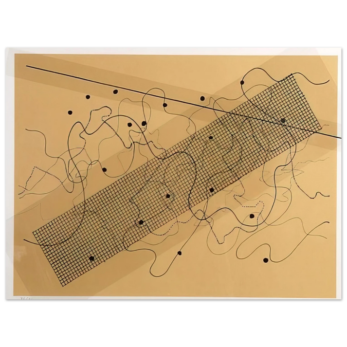 John Cage - Fontana Mix OrangeTan - 1981 75x100 cm / 30x40inches Fine Art Poster