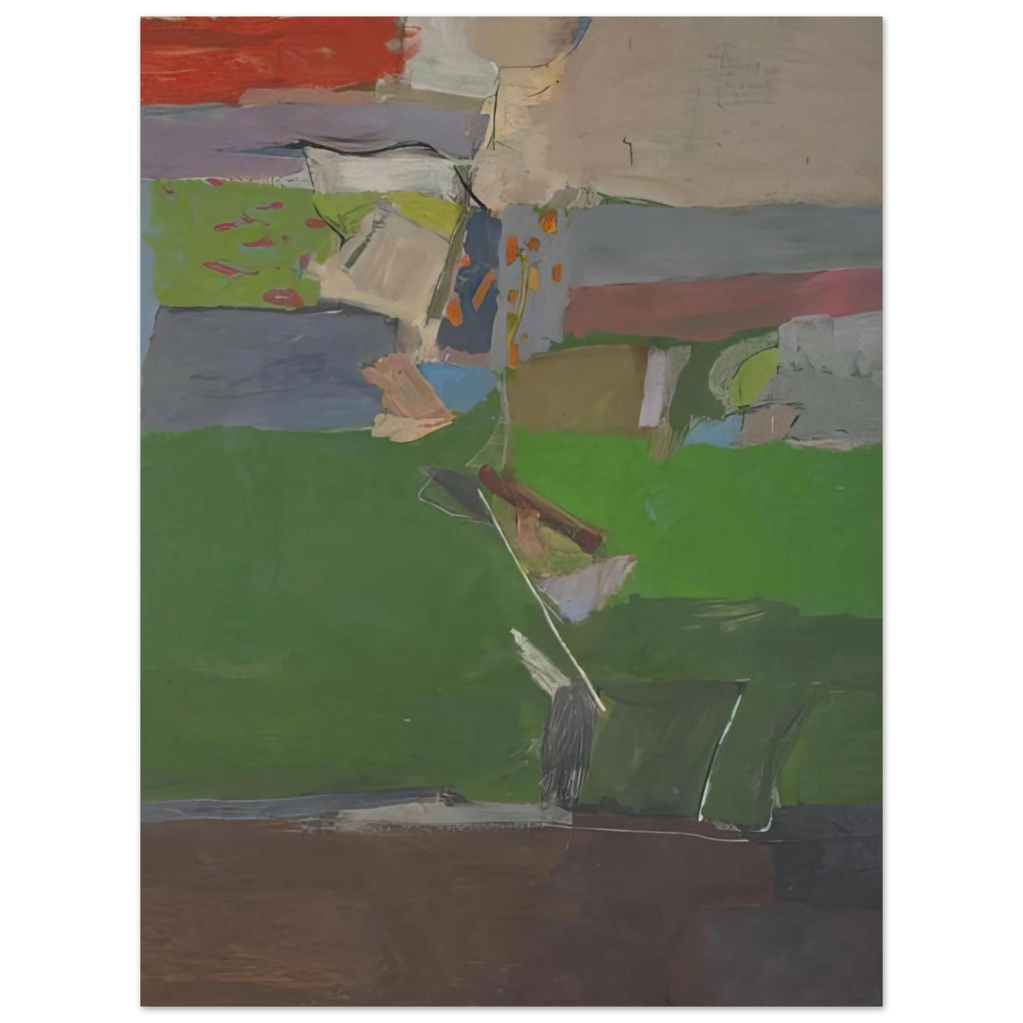 Richard Diebenkorn - Berkeley #13 75x100 cm / 30x40inches Fine Art Poster