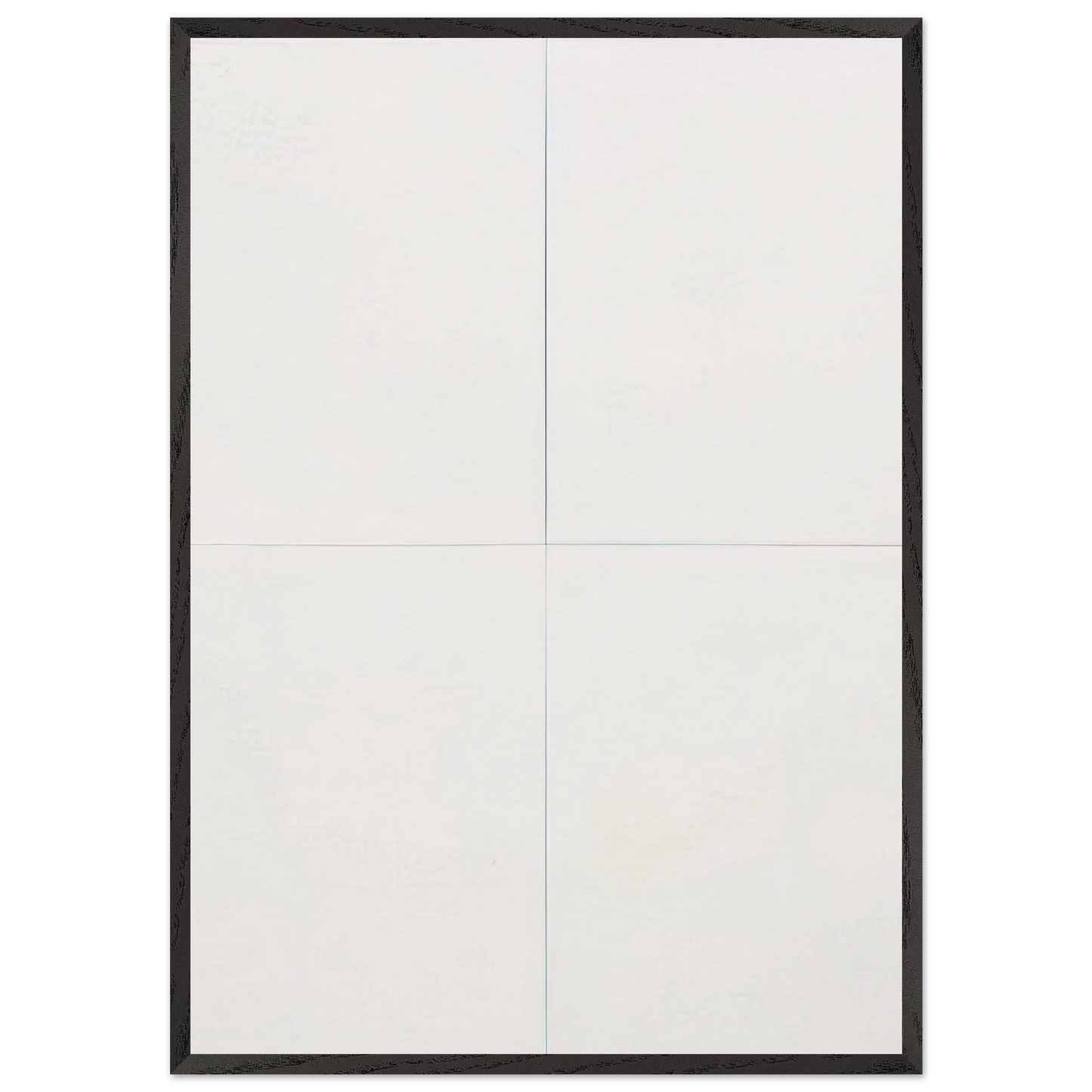 WHITE PAINTING FOUR PANEL 1951 - Robert Rauschenberg 70x100 cm / 28x40 inches Framed Art Print – Black Wooden Frame