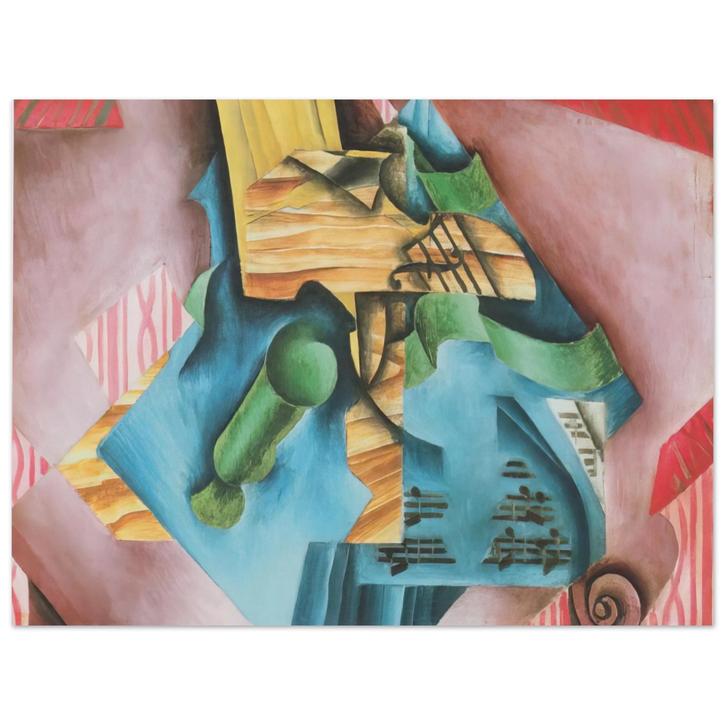 Juan Gris - VIOLINE AND GLASS 1913 75x100 cm / 30x40inches Fine Art Poster