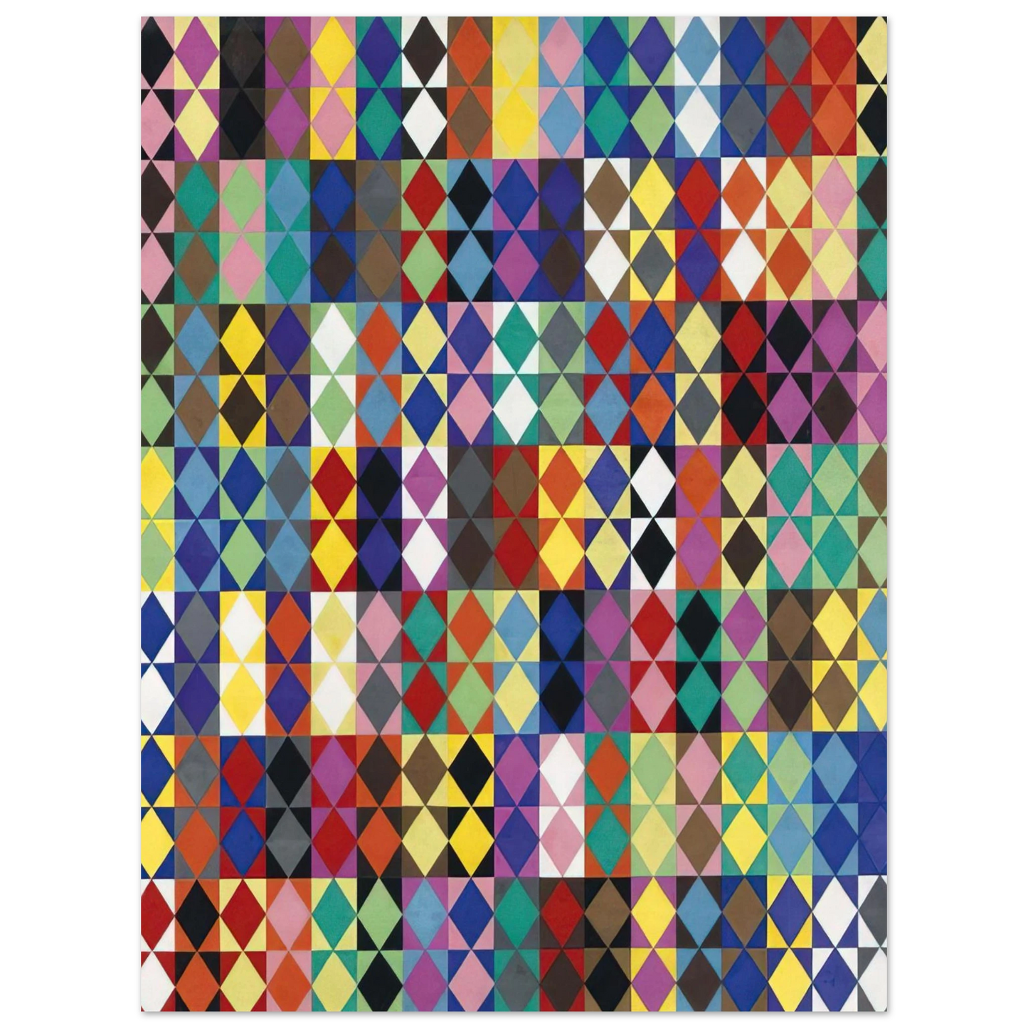 Dadamaino - 238 combinazioni cromatiche con 16 colori moltiplicati fra loro - 1969 75x100 cm / 30x40inches Fine Art Poster