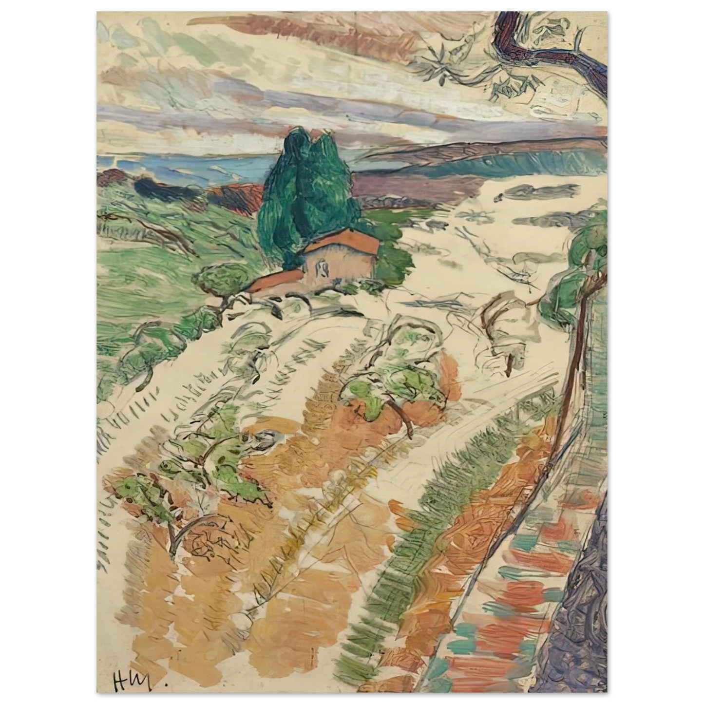 Henri Matisse - PAYSAGE ST TROPEZ 1904 75x100 cm / 30x40inches Fine Art Poster