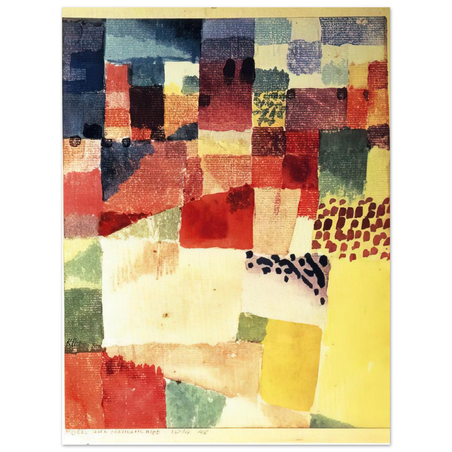Paul Klee - HAMMAMET 75x100 cm / 30x40inches Fine Art Poster