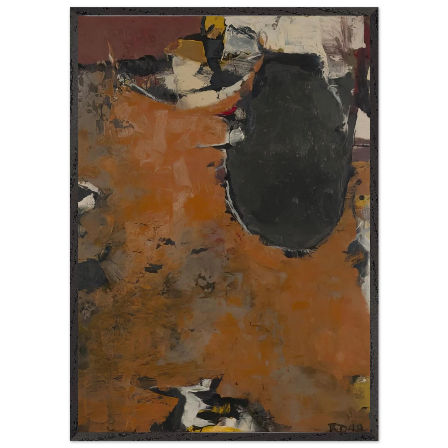 Painting II - Richard Diebenkorn 70x100 cm / 28x40 inches Framed Art Print – Black Wooden Frame