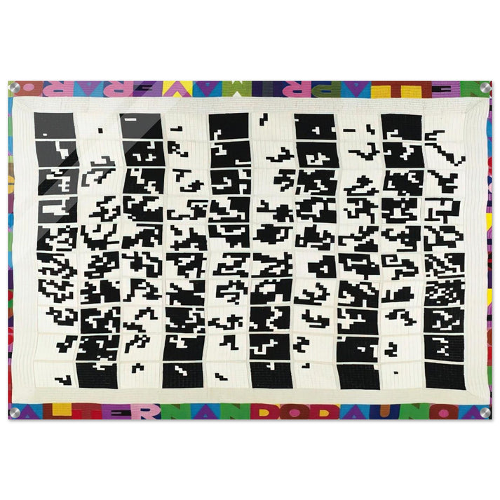 ALTERNANDO DA UNO A CENTO E VICEVERSA 1977 - Alighiero Boetti Acrylic Print - 70x100 cm / 28x40″ inches