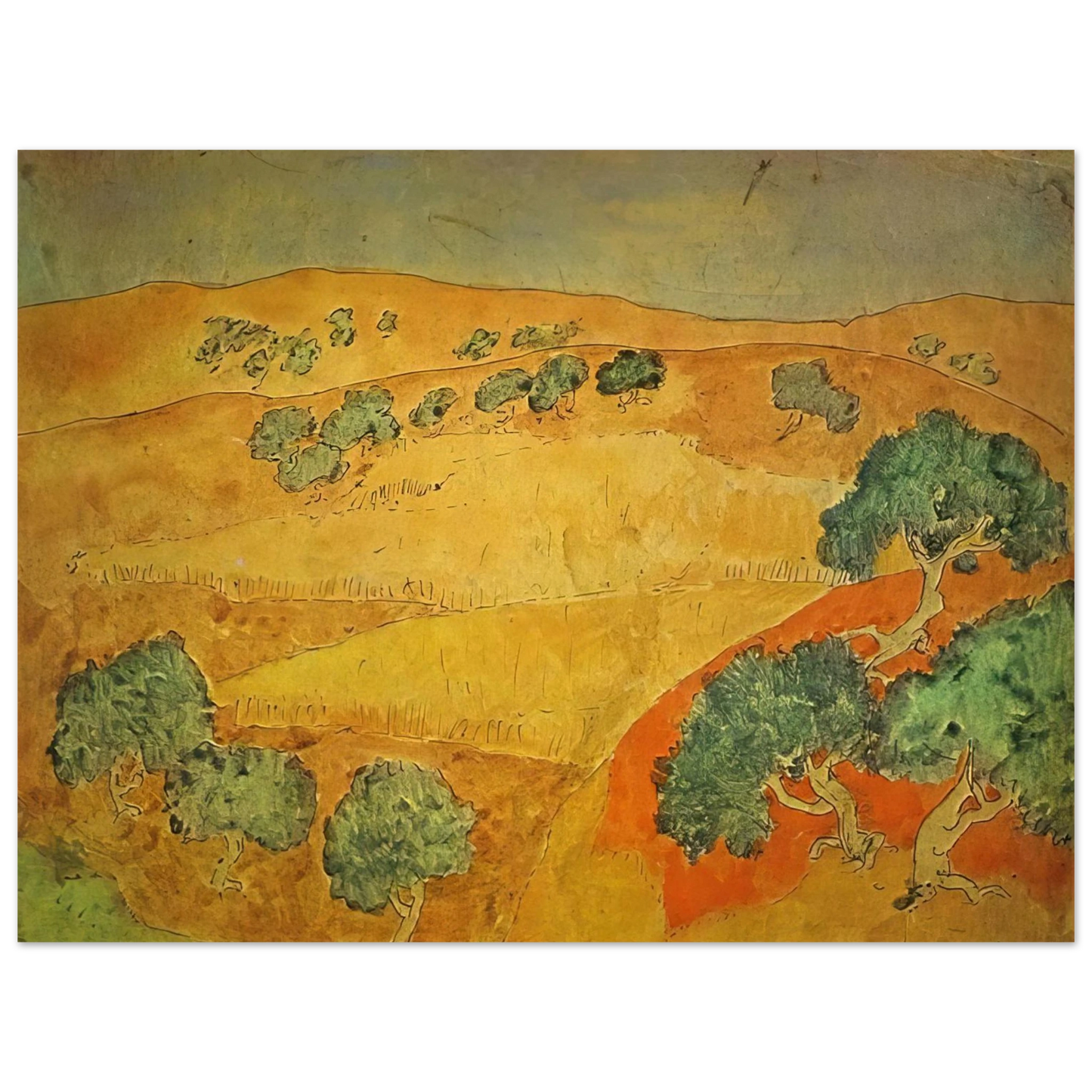Pablo Picasso - Summer landscape 75x100 cm / 30x40inches Fine Art Poster