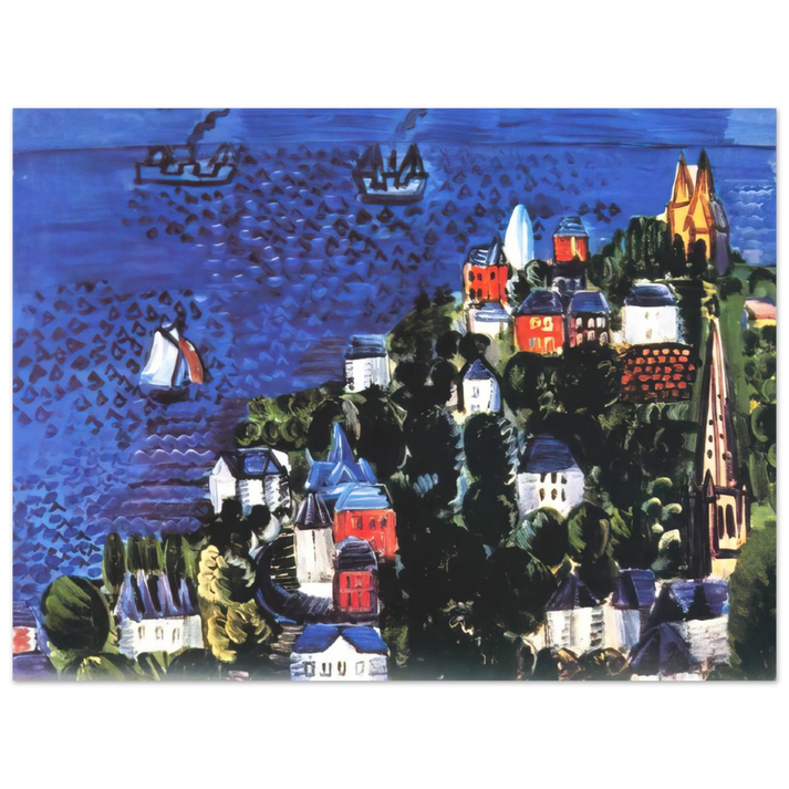 Raoul Dufy - VIEW OF SAINTE ADRESSE 75x100 cm / 30x40inches Fine Art Poster