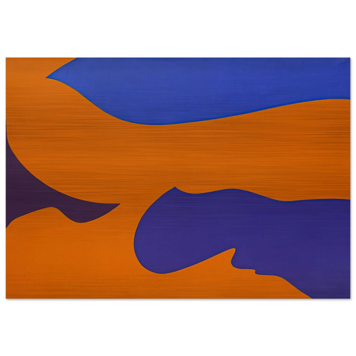 Passage ‚rosion vermillion - Fernand Leduc Brushed Aluminum Print - 70x100 cm / 28x40 inches | Fernand Leduc Aluminum Print | Fernand Leduc Prints