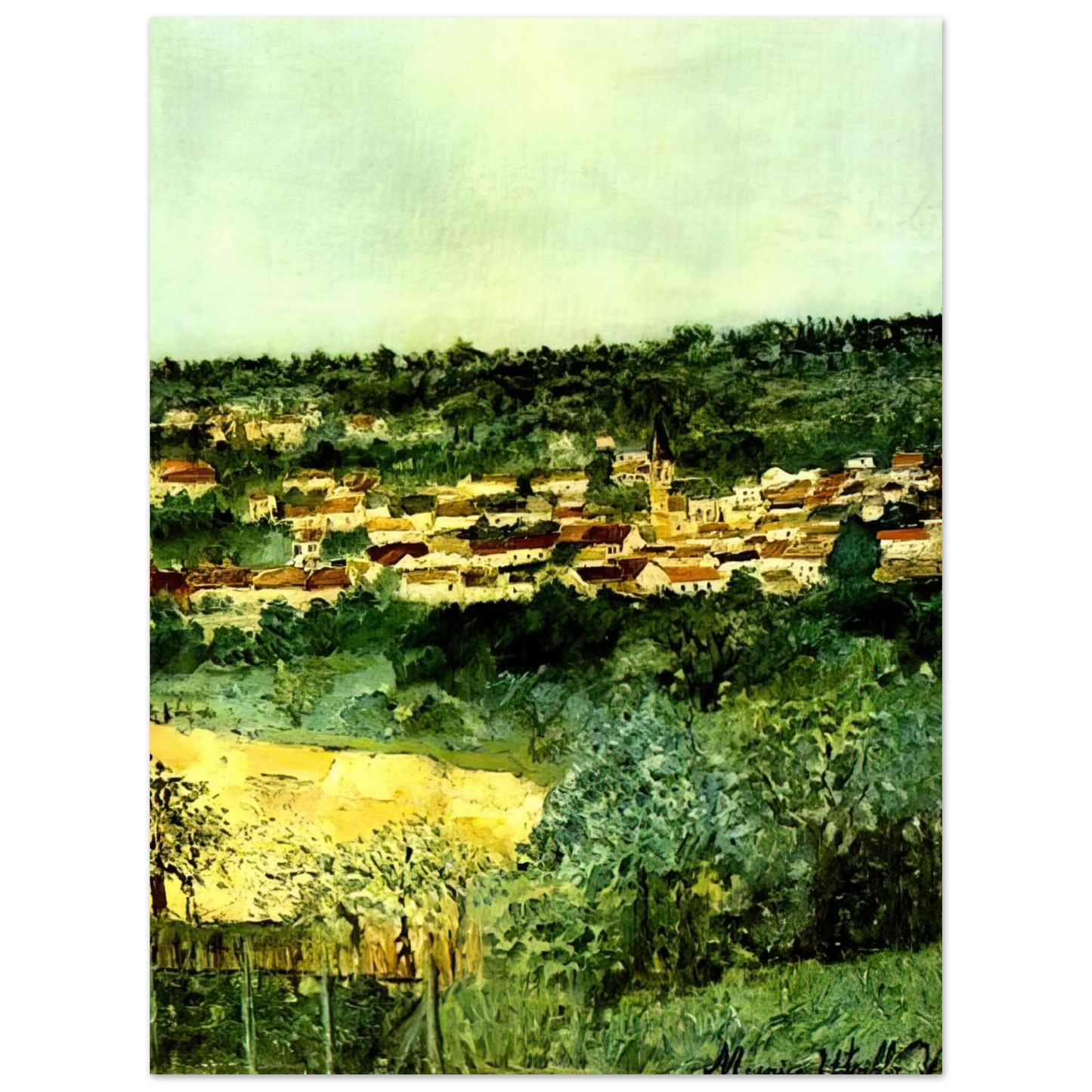 Maurice Utrillo - VIEW OF MONTMAGNY 75x100 cm / 30x40inches Fine Art Poster