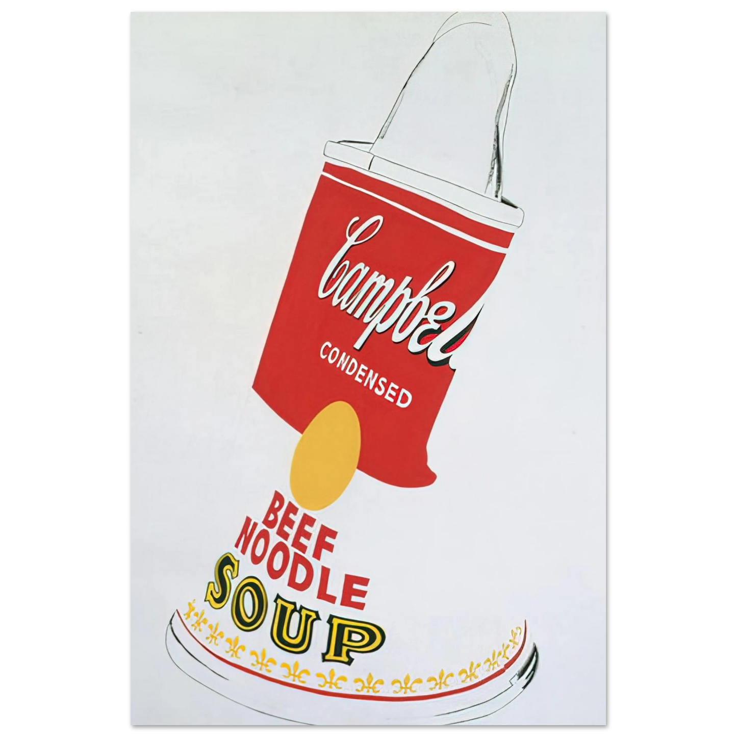 Andy Warhol - Crushed Campbell's Soup Can Beef Noodle Fine Art Poster