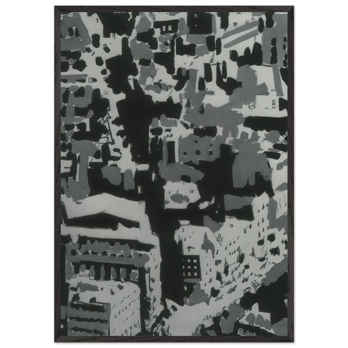 TOWNSCAPE P2 1968 - Gerhard Richter 70x100 cm / 28x40 inches Framed Art Print – Black Wooden Frame