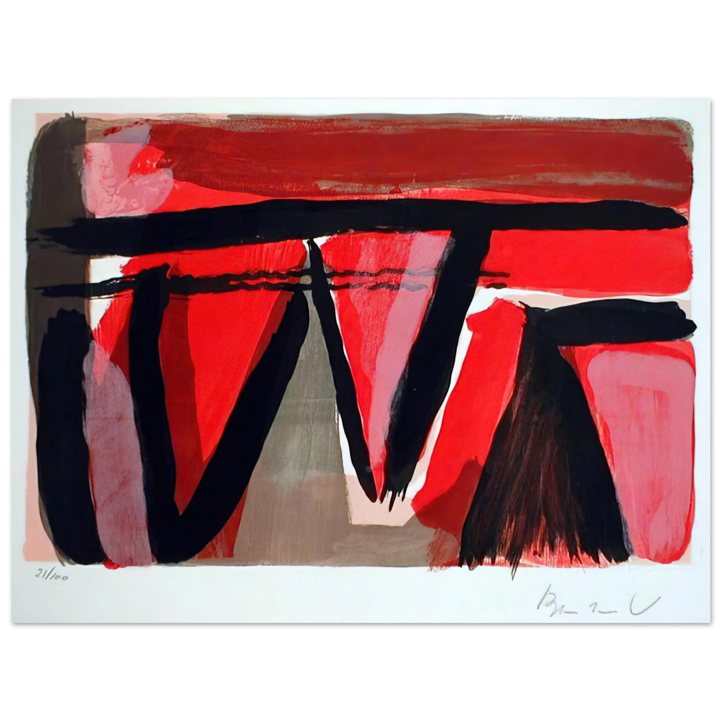 Bram van Velde - Braises - 1980 75x100 cm / 30x40inches Fine Art Poster