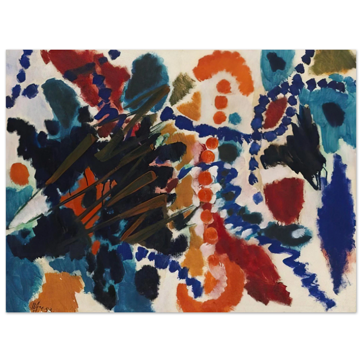 Ernst Wilhelm Nay - Von Goldfarben und Blau - 1953 75x100 cm / 30x40inches Fine Art Poster