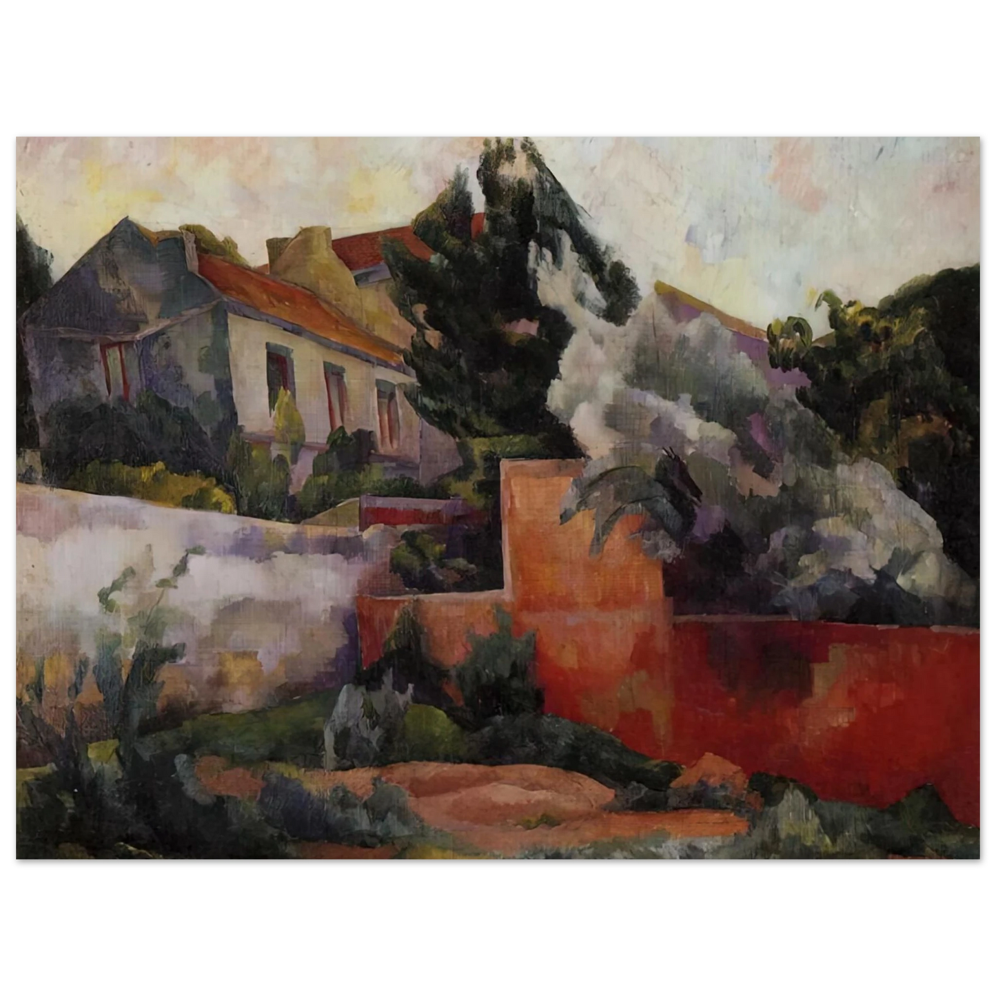 Diego Rivera - THE OUTSKIRTS OF PARIS 1918 75x100 cm / 30x40inches Fine Art Poster