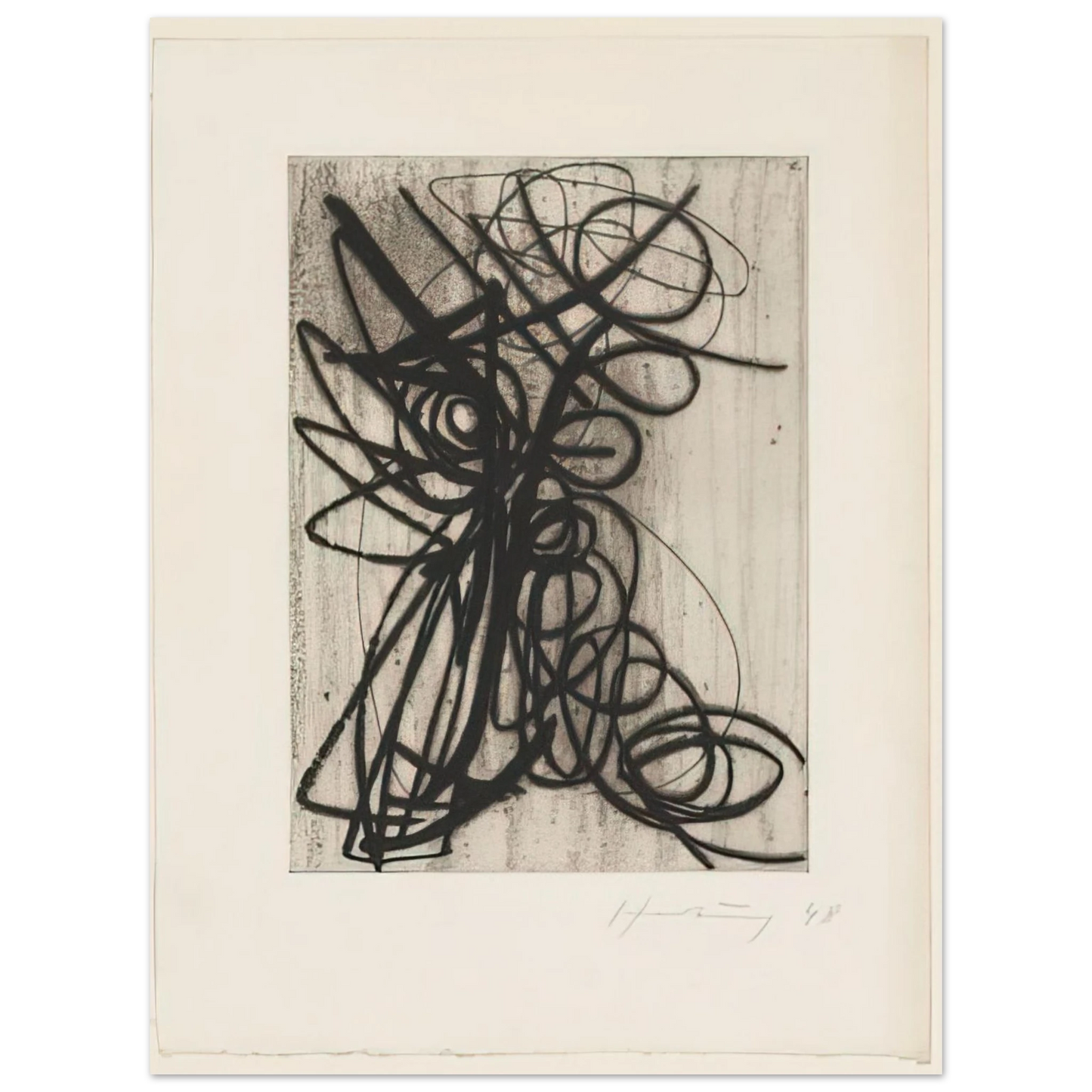 Hans Hartung - Composition - 1948 75x100 cm / 30x40inches Fine Art Poster