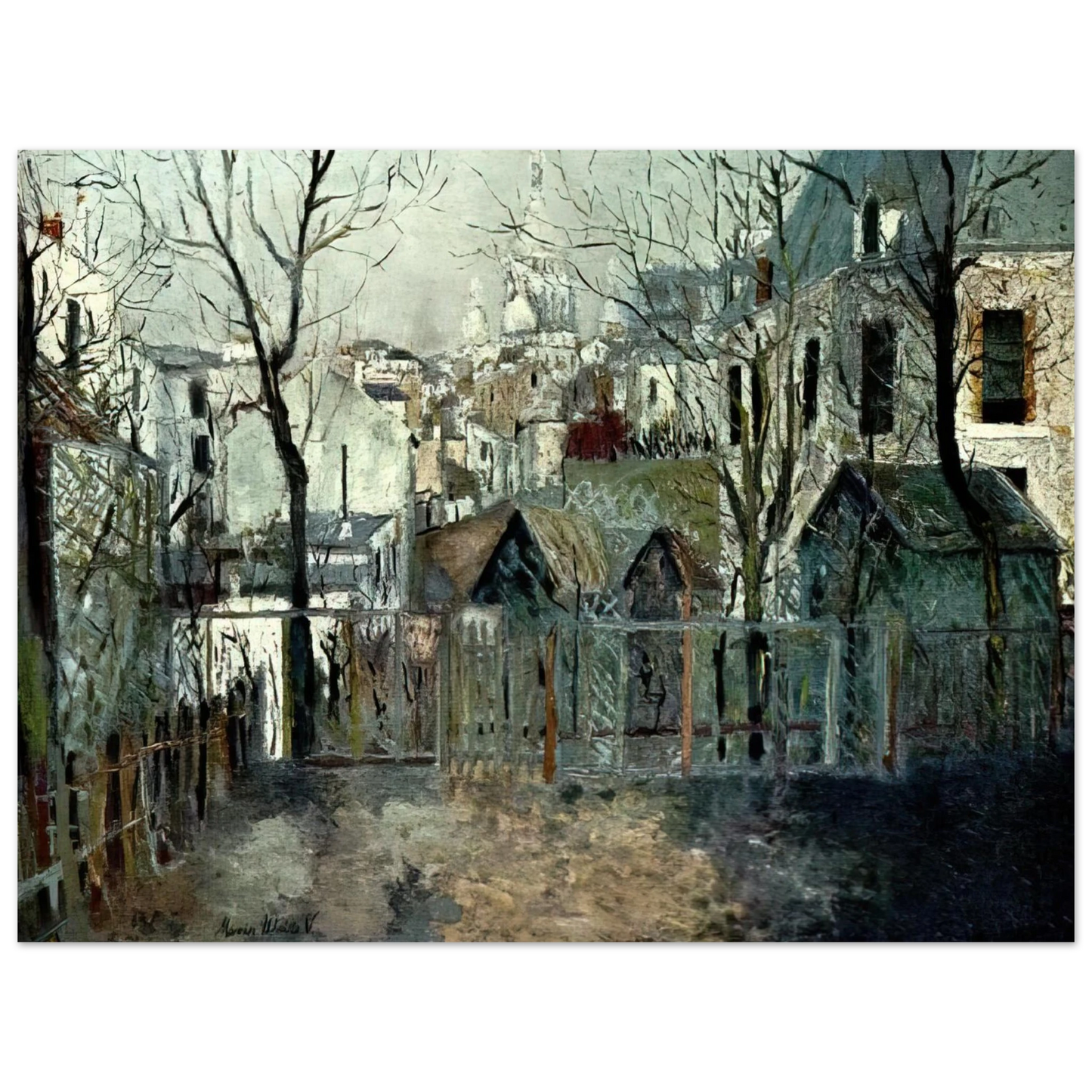Maurice Utrillo - RENOIR S GARDEN 75x100 cm / 30x40inches Fine Art Poster
