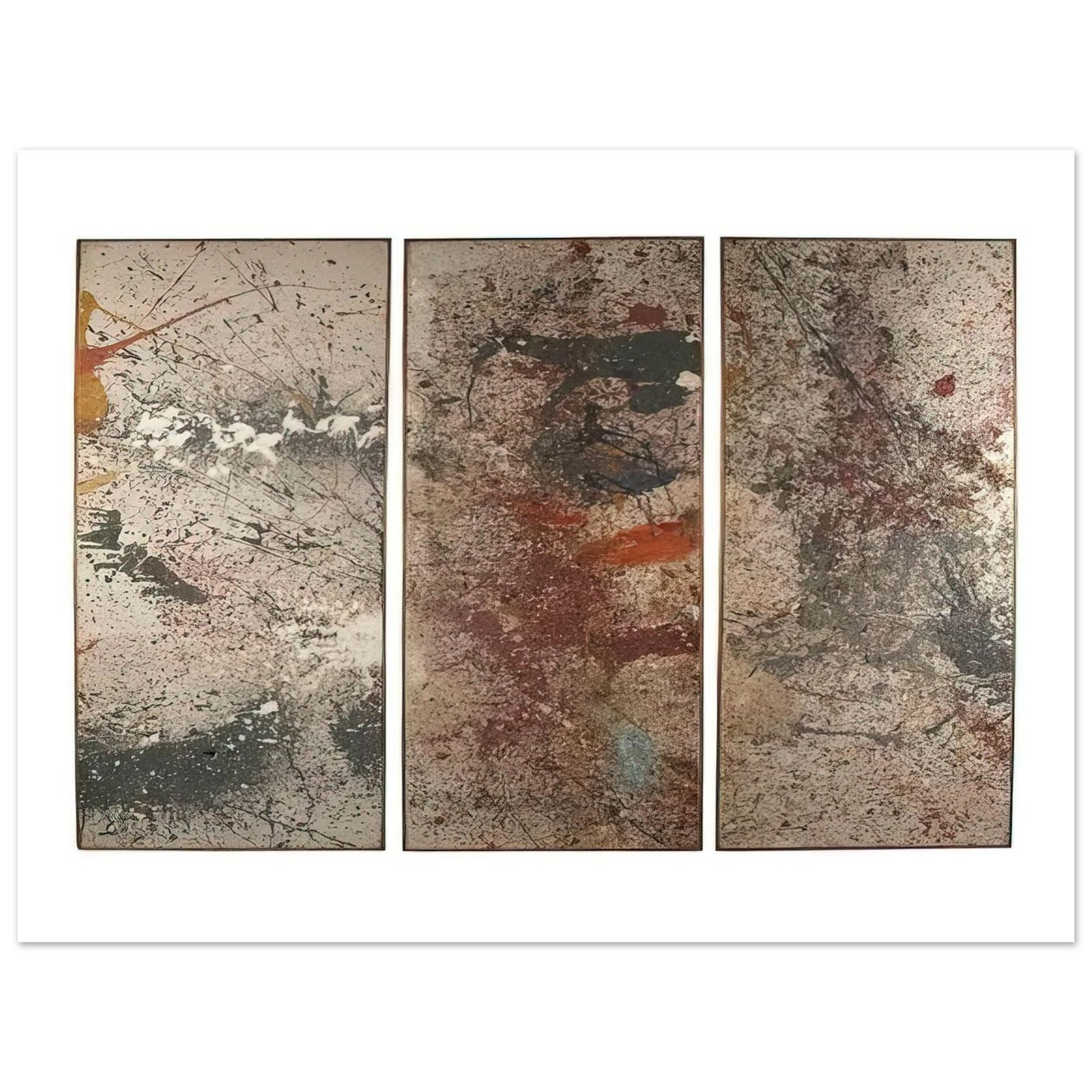 Taro Yamamoto - UNTITLED TRIPTYCH 1961 75x100 cm / 30x40inches Fine Art Poster