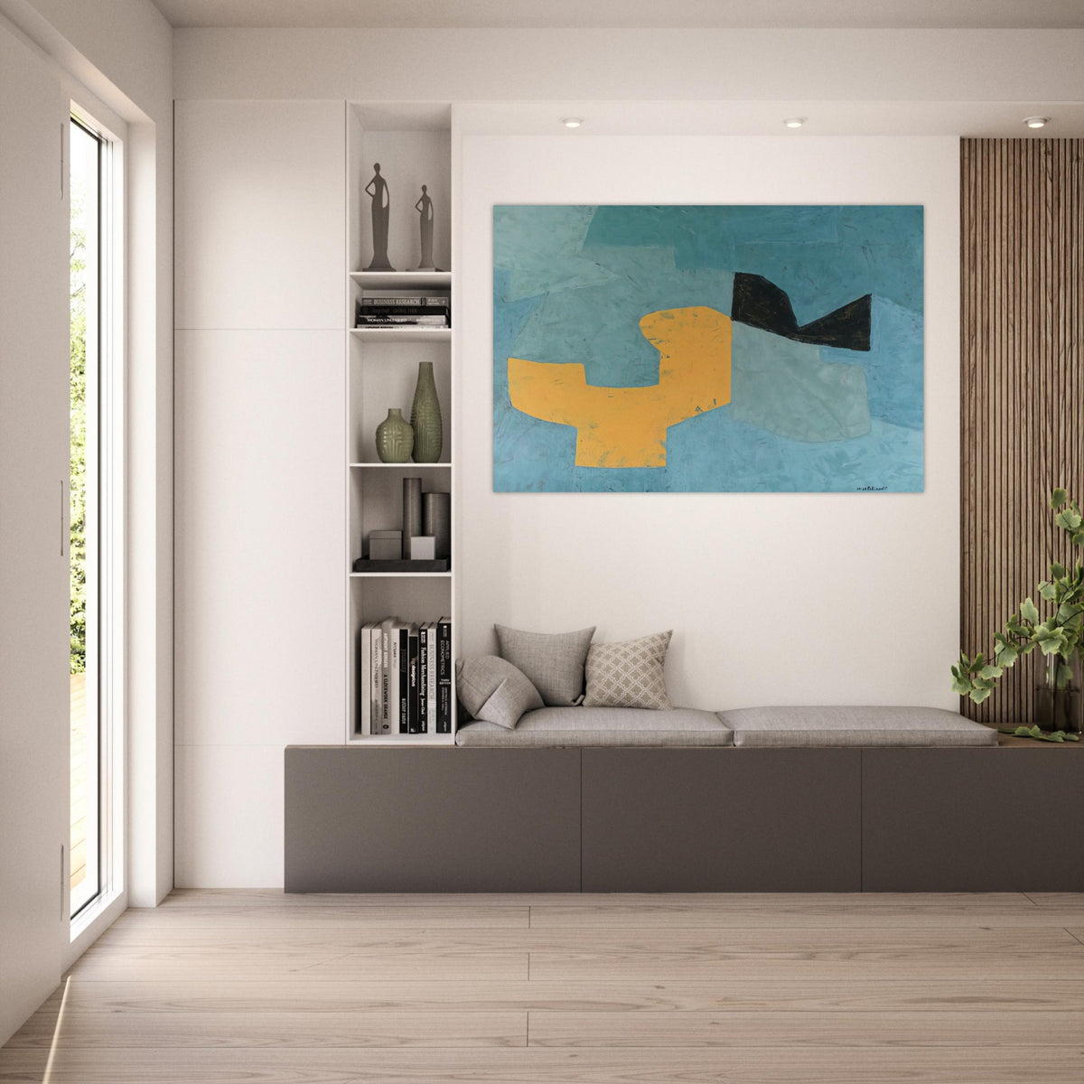 Composition - 1955 - Serge Poliakoff Art Prints - 100x150 cm / 40x60″ inches | Serge Poliakoff Poster | Serge Poliakoff Prints