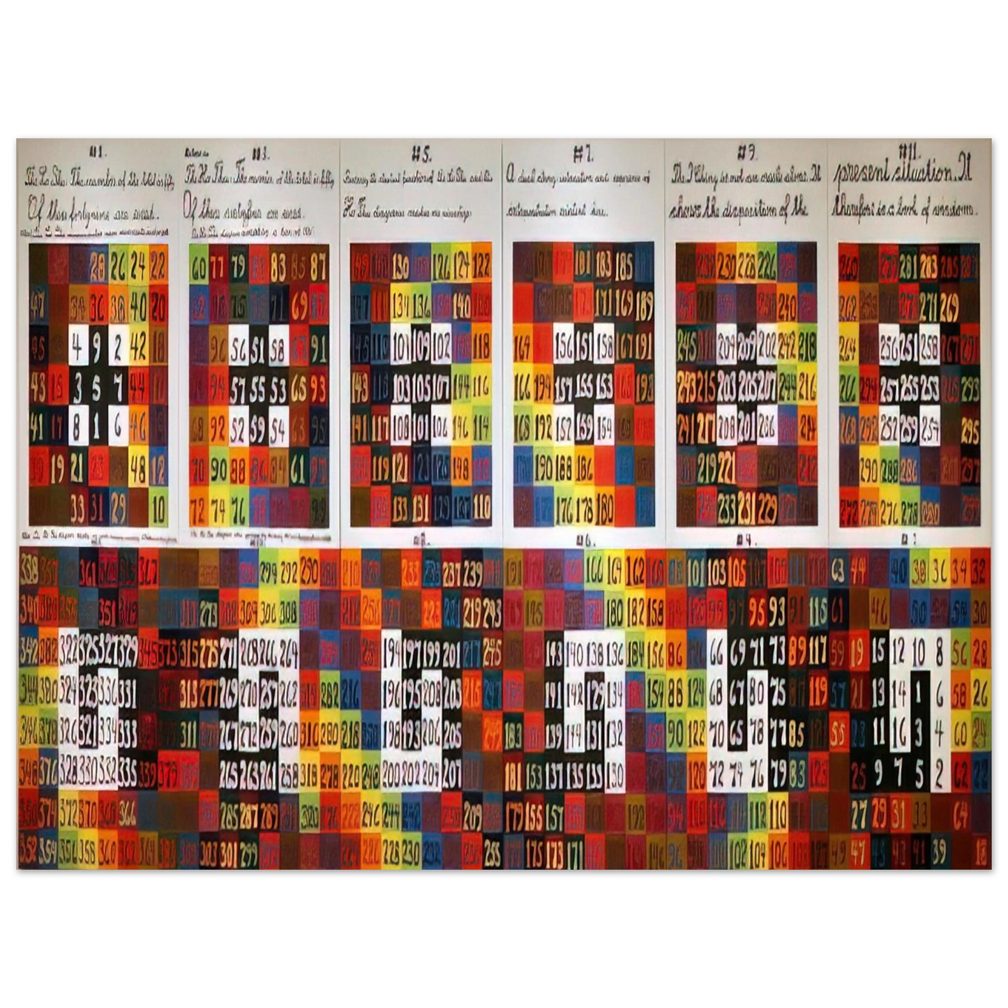 Alfred Jensen - Twelve Events in a Dual Universe - 1978 75x100 cm / 30x40inches Fine Art Poster