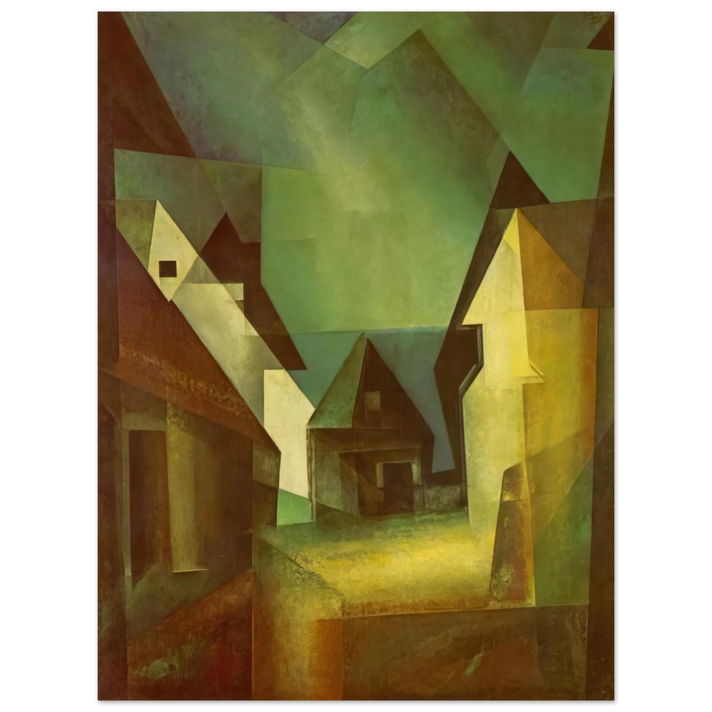 Lyonel Feininger - GABERNDORF II 1924 75x100 cm / 30x40inches Fine Art Poster
