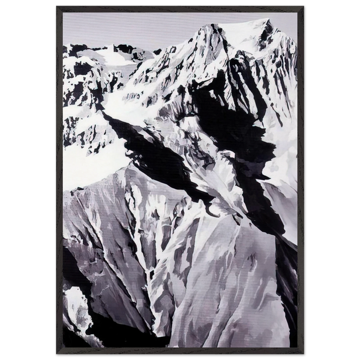 HIMALAYA - Gerhard Richter 70x100 cm / 28x40 inches Framed Art Print – Black Wooden Frame