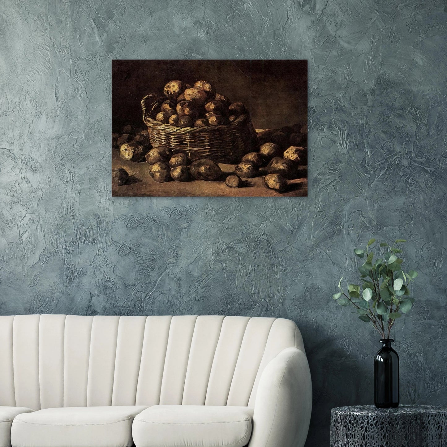 Basket of Potatoes - Vincent van Gogh Brushed Aluminum Print - 70x100 cm / 28x40 inches | Vincent van Gogh Aluminum Print | Vincent van Gogh Prints