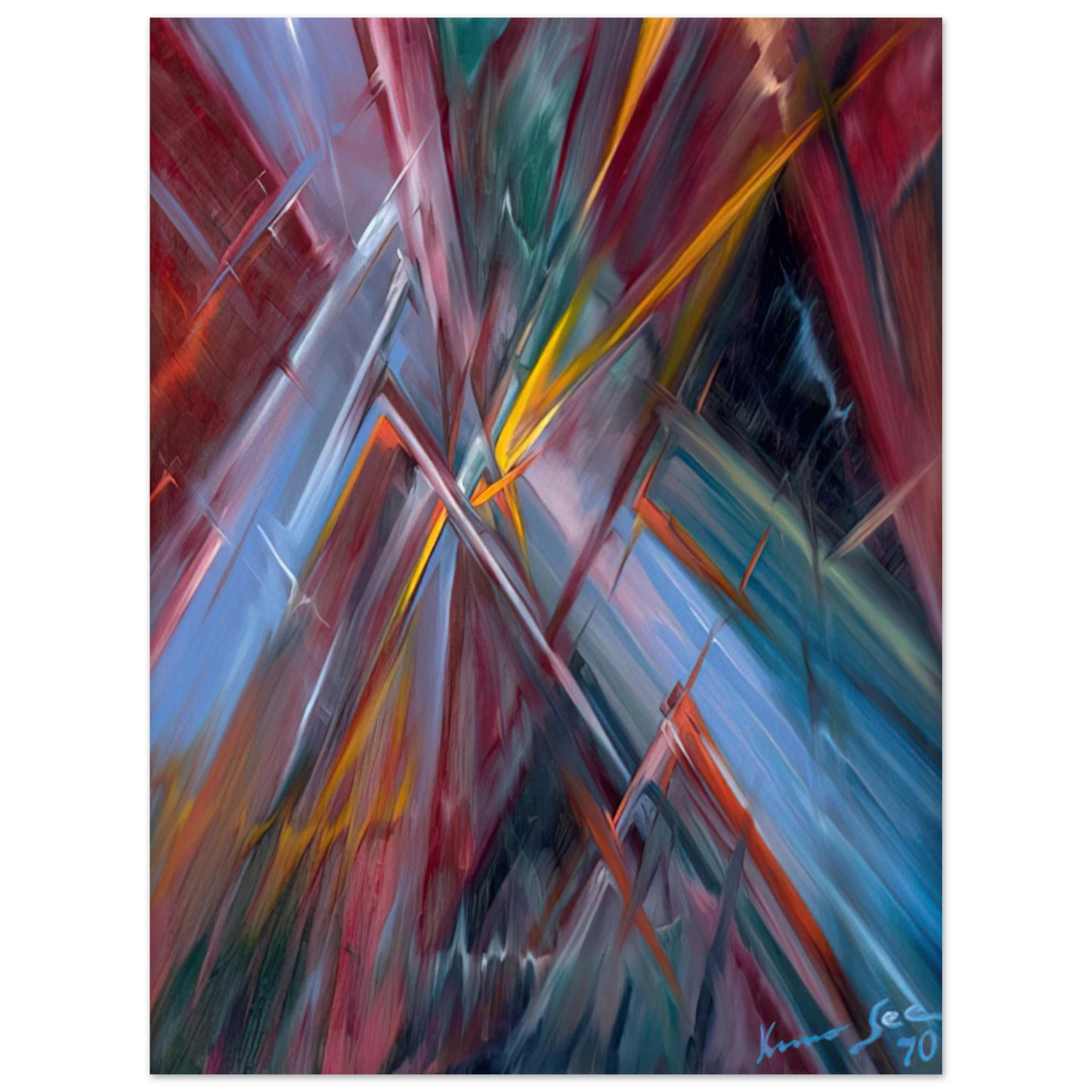 Konrad Zuse - Colorful Flashes 75x100 cm / 30x40inches Fine Art Poster
