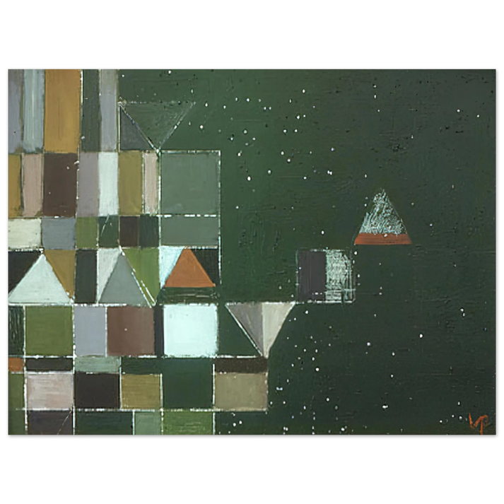 Victor Pasmore - Square Motif Green Lilac - 1948 75x100 cm / 30x40inches Fine Art Poster