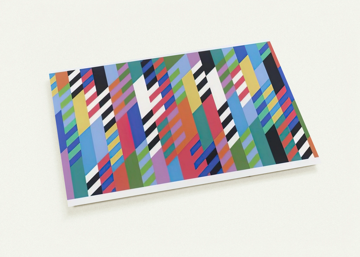 FETE 1989 By Bridget Riley Pack of 10 Post Cards | Bridget Riley Post Cards | A6 (10.5 x 14.8 cm) - 4.1 x 5.8 inches