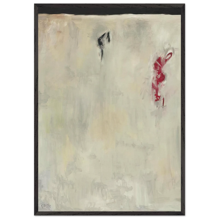 October Field - 1960 - Theodoros Stamos 70x100 cm / 28x40 inches Framed Art Print – Black Wooden Frame